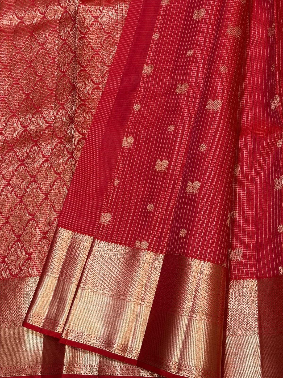 Bridal Red Kanchipuram Silk Saree