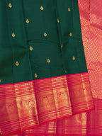 Bottle Green Bridal Kanchipuram Silk Saree