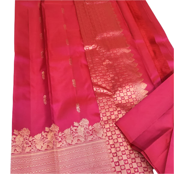 Contemporary Pink Kanchipuram Silk Saree