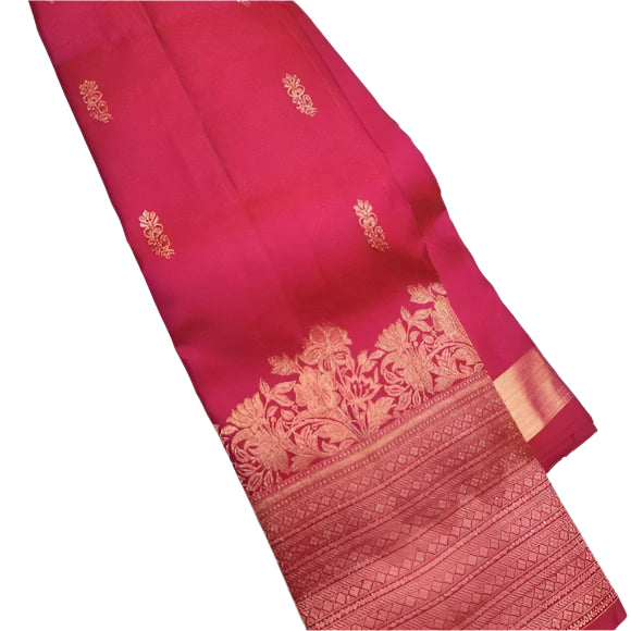 Contemporary Pink Kanchipuram Silk Saree
