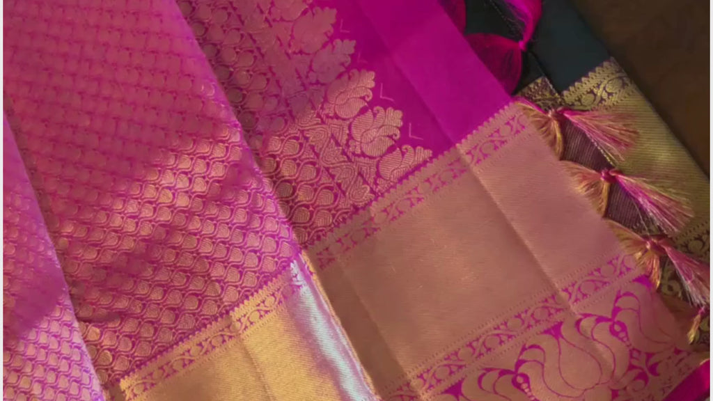 Black Kanchipuram Silk Saree