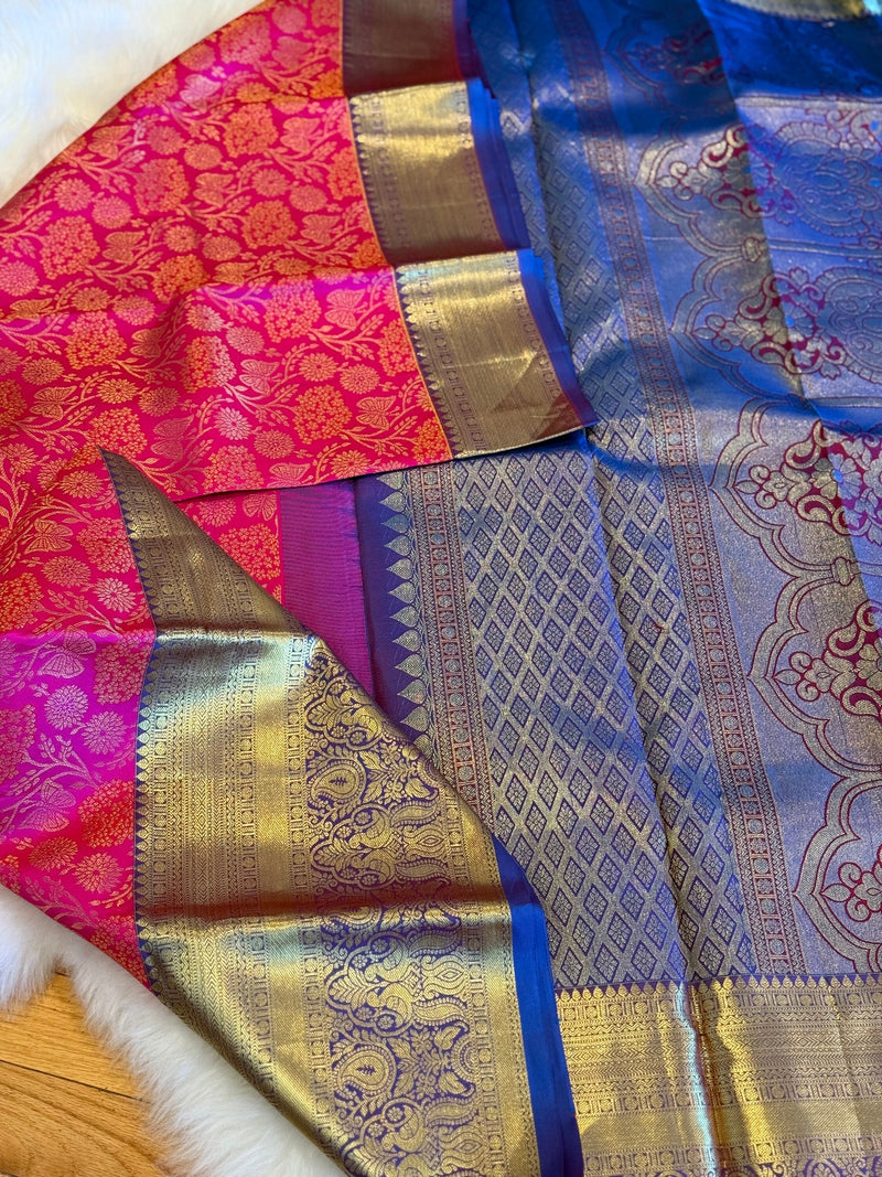 Deep Pink Kanchipuram Silk Saree reviewed by Vasudha
