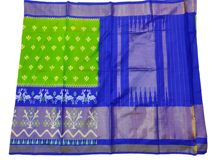 Green Pochampally Ikat Silk Saree