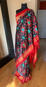 Multicolor Pochampally Ikat Silk Saree