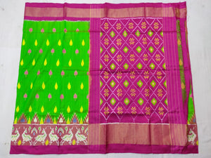 Green Pochampally Ikat Silk Saree