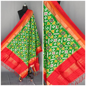 Ikat Silk Dupatta - More Colors Available