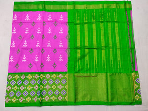 Pink Pochampally Ikat Silk Saree