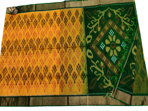 Yellow Pochampally Ikat Sico Saree