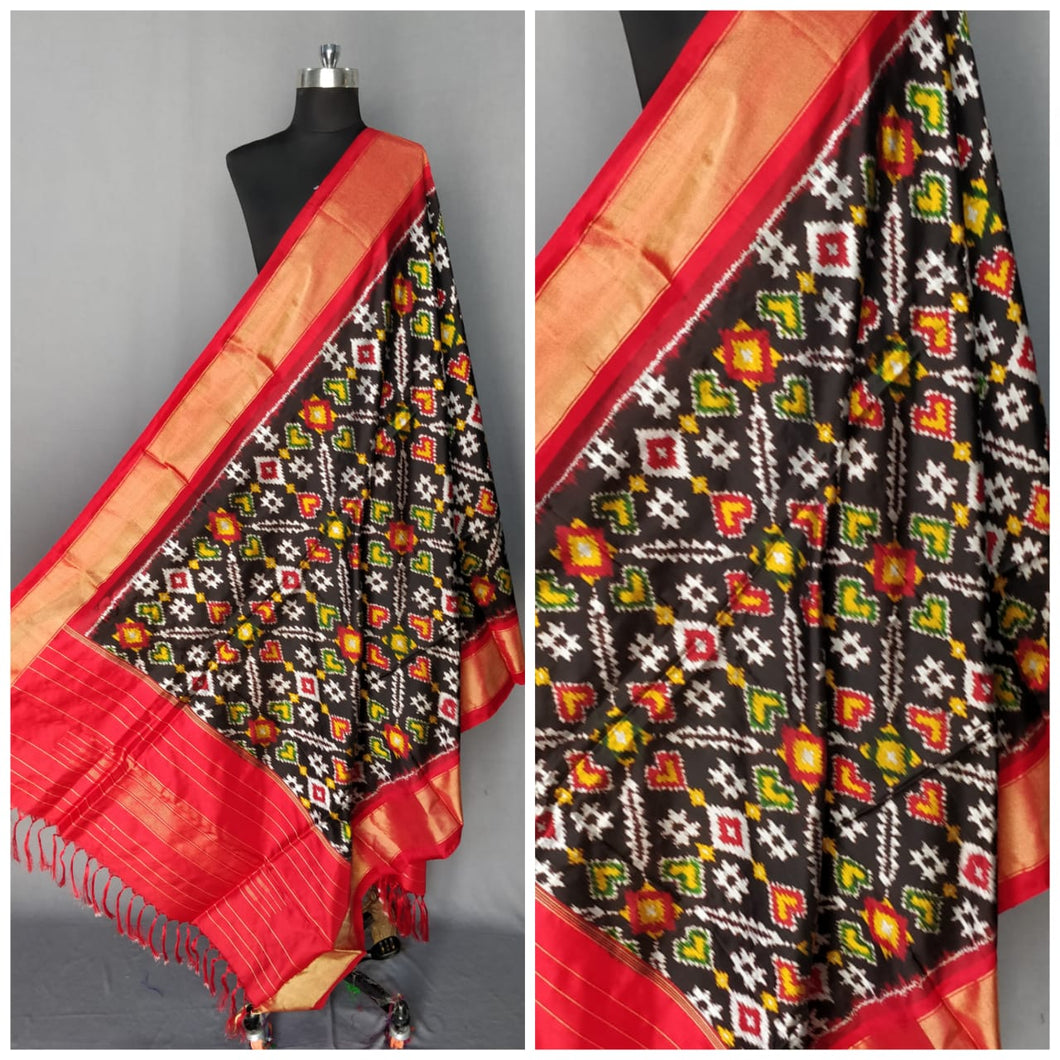 Ikat Silk Dupatta - More Colors Available