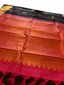 Black Kanchipuram Silk Saree