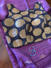 Load image into Gallery viewer, Violet Matka Silk Saree with Blouse