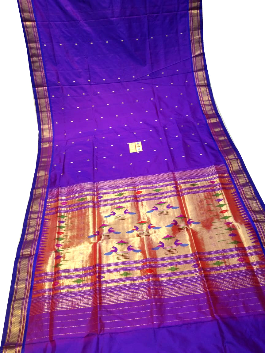 Purple Paithani Silk Saree