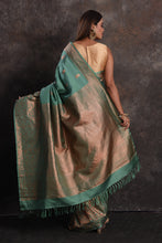 Load image into Gallery viewer, Bridal Lovely Sea Green Kanchipuram Silk Saree