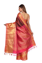 Bridal Brown and Pink Kanchipuram Silk Saree