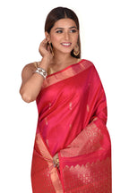 Contemporary Pink Kanchipuram Silk Saree