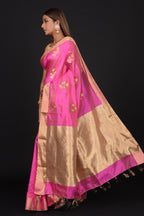 Rani Pink Chanderi Silk Saree