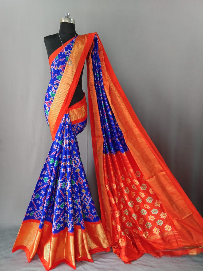 Handloom Pochampally Ikat Silk Saree 10052190 – Avishya.com