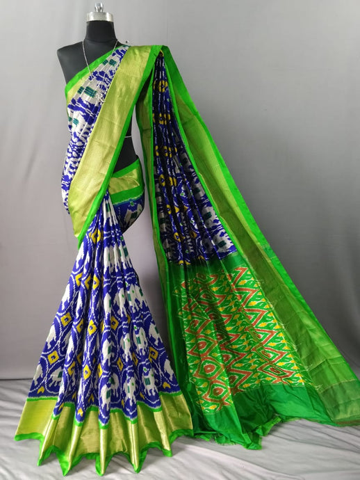 Royal Blue Pochampally Ikat Silk Saree