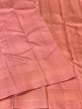 Load image into Gallery viewer, Bridal Peach Pink Brocade Kanchipuram Silk Saree