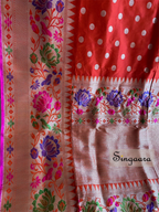 Red Paithani Design Banarasi Silk Saree