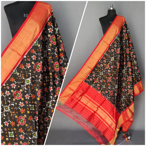 Ikat Silk Dupatta - More Colors Available