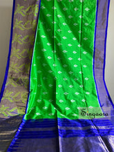 Load image into Gallery viewer, Parrot Green Pochampally Ikat Silk Saree