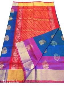 Deep Blue Uppada Silk Saree