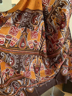 Mustard Yellow Batik Silk Saree